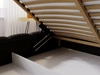 Polsterbett mit Bettkasten und Lattenrost 120x200 Cloud Bouclé-Stoff Schwarz