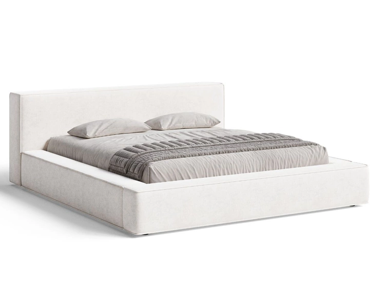 Polsterbett mit Bettkasten und Lattenrost 140x200 Mali Creme