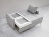 Schlafsofa mit Bettfunktion und Bettkasten Pori Dunkelblau