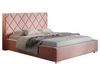 Polsterbett mit Bettkasten und Lattenrost 180x200 Taranto Rosa