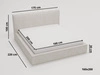 Polsterbett mit Bettkasten und Lattenrost 160x200 Monaco Creme