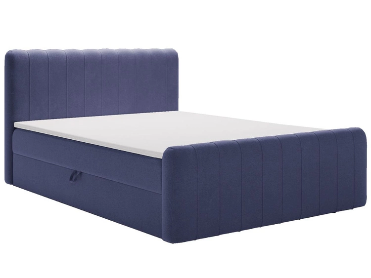 Boxspringbett mit Bettkasten 140x200 Osteno Dunkelblau