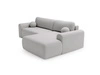 Ecksofa L-Form mit Schlaffunktion und Bettkasten Savana Rechts Bouclé-Stoff Grau