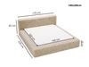 Polsterbett mit Bettkasten und Lattenrost 140x200 Enjoy Beige