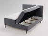 Boxspringbett mit Bettkasten 120x200 Primavera Dunkelgrau