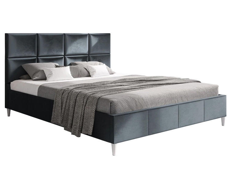 Polsterbett mit Lattenrost 180x200 Luxe Dunkelgrau