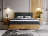 Boxspringbett mit Bettkasten 140x200 Forest Dunkelgrau