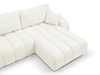 Ecksofa mit Schlaffunktion und Bettkasten Rechts Adoro Creme 