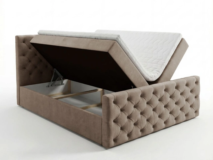 Boxspringbett mit Bettkasten 180x200 Montego Braun