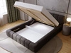 Polsterbett mit Bettkasten und Lattenrost 160x200 Orio Schwarz