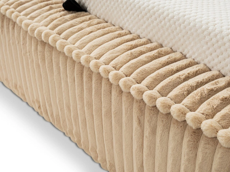 Polsterbett mit Bettkasten und Lattenrost 120x200 Lago Beige