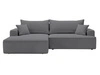 Ecksofa L-Form Links mit Schlaffunktion und Bettkasten California Grau