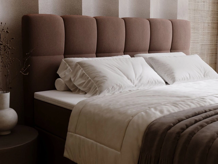 Boxspringbett mit Bettkasten 140x200 Maison Braun