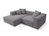Ecksofa L Links Vellaro Dunkelgrau