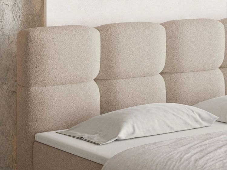 Boxspringbett mit Bettkasten 140x200 Rivon Beige