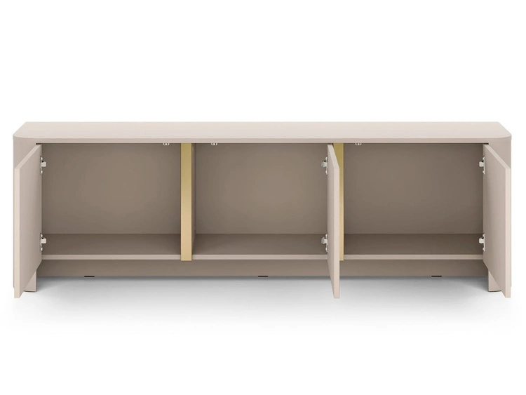 Fernsehschrank mit goldener Zierleiste für das Wohnzimmer Brillo Kaschmir