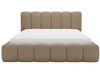 Polsterbett mit Bettkasten und Lattenrost 200x200 Cloud Bouclé-Stoff Braun