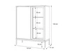 Vitrinenschrank mit LED 101 cm Tavio Schwarz, Liam Gold