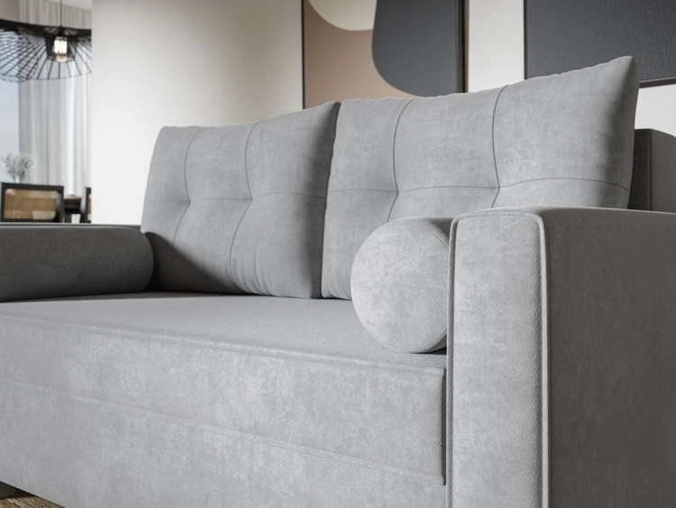 Schlafsofa mit Bettfunktion und Bettkasten Pori Dunkelblau