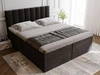 Boxspringbett mit Bettkasten 180x200 Mocca Schwarz
