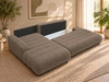 Ecksofa L-Form mit Schlaffunktion und Bettkasten Lisso Links Braun