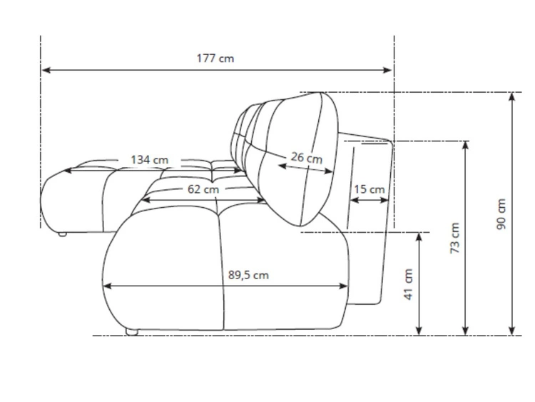Ecksofa mit Schlaffunktion und Bettkasten Links Milet Beige