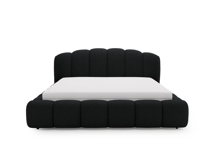 Polsterbett mit Stauraum und Lattenrost 140x200 Cloud Soft Schwarz