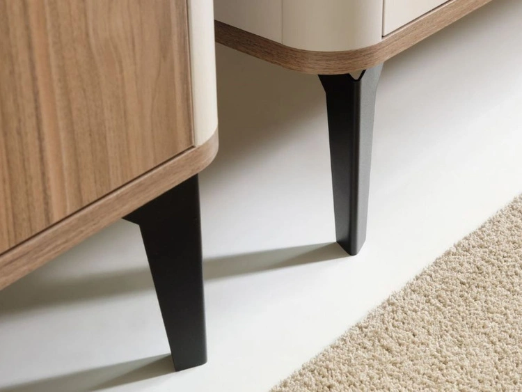 TV-Schrank mit Seitenschränken, 180 cm, Arelis Kaschmir, Royal Nussbaum