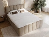Boxspringbett mit Bettkasten 160x200 Bouclé-Stoff Cloud Braun