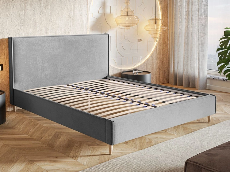 Polsterbett mit Lattenrost 120x200 Grenada Beige