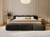 Polsterbett mit Bettkasten und Bettrost 140x200 Sweet Low Schwarz
