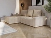 Ecksofa L-Form mit Schlaffunktion und Bettkasten Bresso Beige