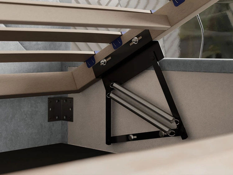 Polsterbett mit Bettkasten und Lattenrost 180x200 Salento Hellgrau