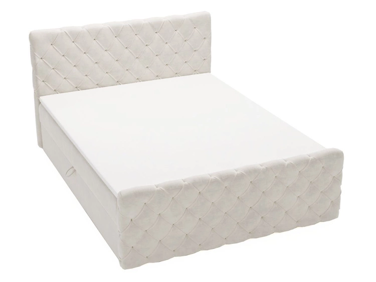 Boxspringbett mit Bettkasten 180x200 Lunaris Creme