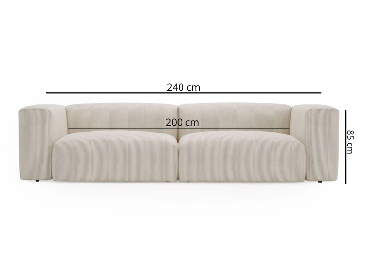 Sofa Moderne Cord Sofa für Wohnzimmer Landi Honigfarben