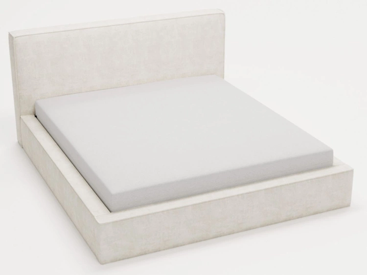 Polsterbett mit Bettkasten und Lattenrost 140x200 Monaco Creme