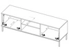 TV-Lowboard mit Türen 150 cm Soroko Schwarz