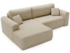 Ecksofa mit Schlaffunktion und Bettkasten Belvio links Beige 