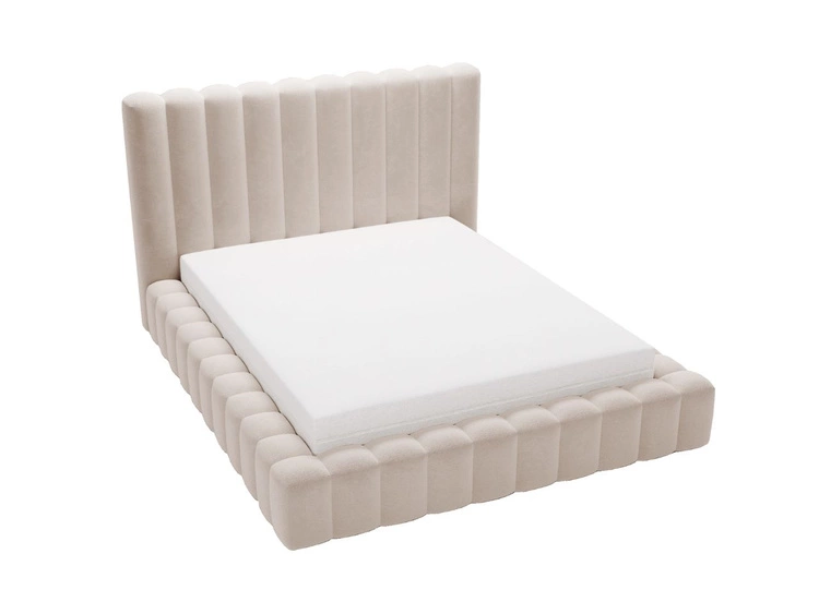 Polsterbett mit Bettkasten und Lattenrost 140x200 Rotto Beige