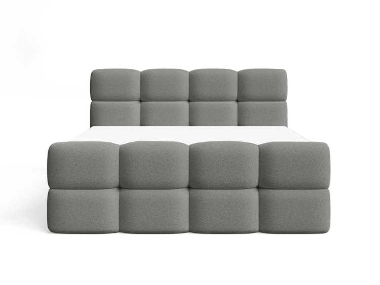 Boxspringbett mit Bettkasten 140x200 Rivon Grau