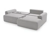 Ecksofa L-Form mit Schlaffunktion und Bettkasten Savana Rechts Hellbeige