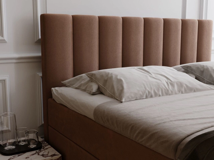 Boxspringbett mit Bettkasten 160x200 Mocca Braun
