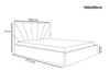 Polsterbett mit Bettkasten und Lattenrost 160x200 Orlo Rosa