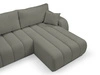Ecksofa mit Schlaffunktion und Bettkasten Rechts Adoro Grau