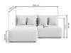 Ecksofa L-Form Links mit Schlaffunktion und Bettkasten Ronni Beige