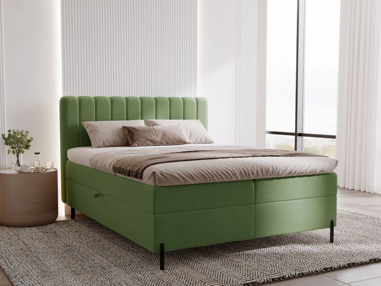 Boxspringbett mit Bettkasten 120x200 Primavera Grün