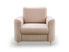  Sessel mit Goldenbeinen Limon Dunkelbeige