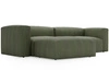 Ecksofa L-Form Links Moderne Cord Ecksofa Landi Grün