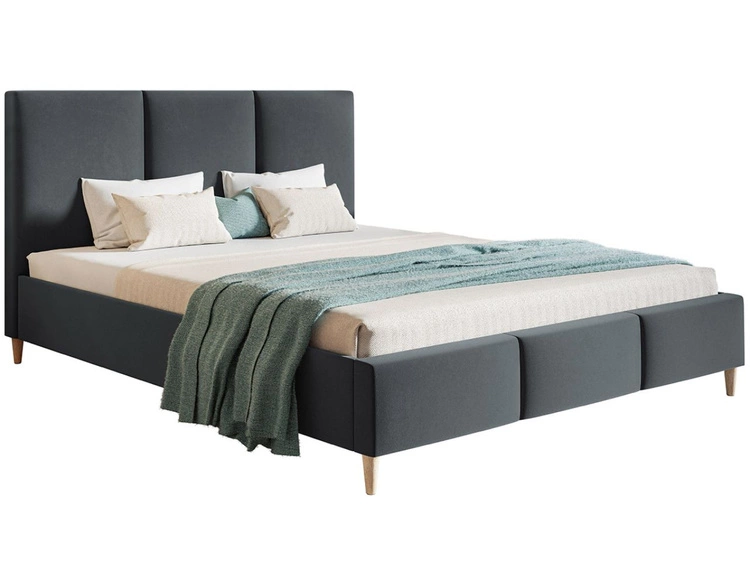 Polsterbett mit Lattenrost 140x200 Trio Dunkelgrau
