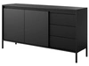 Kommode mit Türen und Schubladen 153 cm Sorano Schwarz